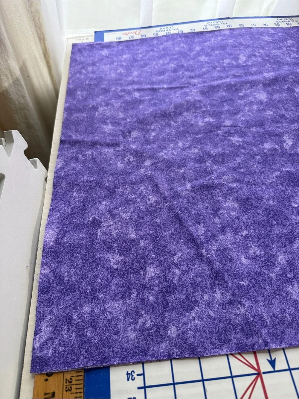 Vintage Purple Tonal Floral Quilting Cotton Fabric 2 Yards x 44